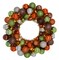 16" Woodland Ball Wreath with Battery Powered Warm White LEDs